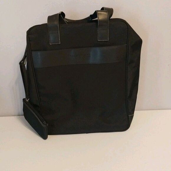 Kenneth Cole NY Women's Carry On Large Zippered Tote Bag Black Canvas Coin Purse - Picture 1 of 16